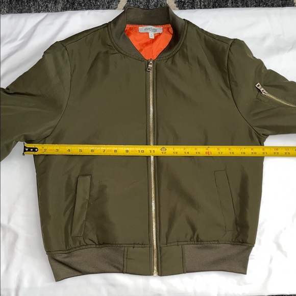 Charlotte Russe Dark Green Bomber Jacket used good condition - Picture 4 of 8